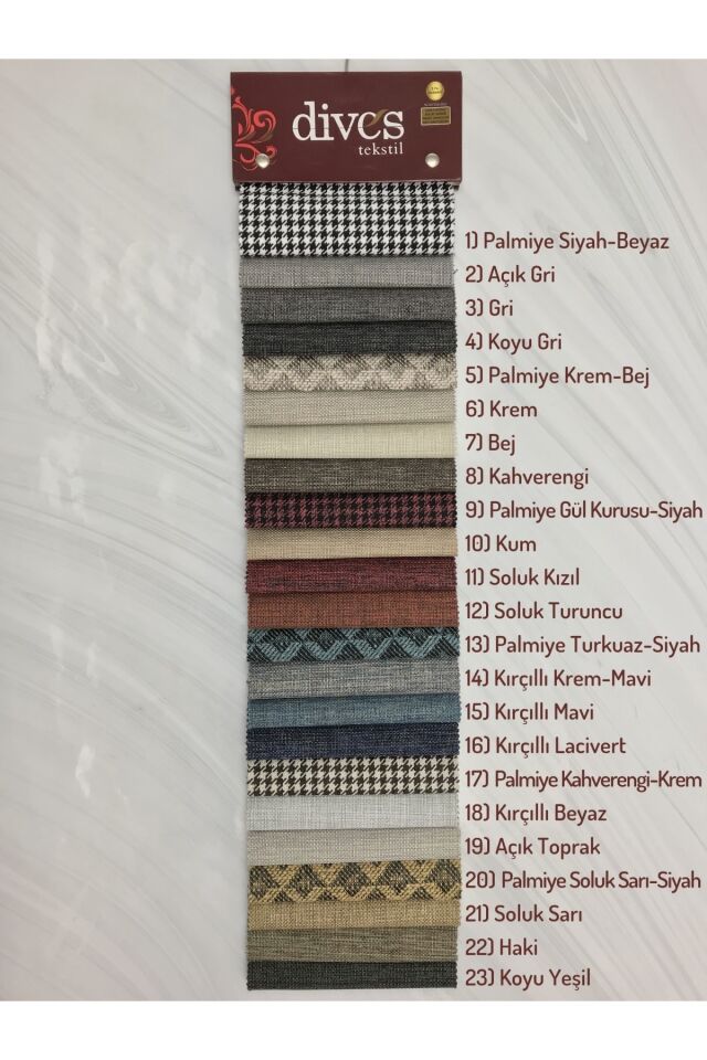 Begonvil Keten Serisi Premium 1. Kalite Döşemelik Kumaş 14) Kırçıllı Krem-Mavi