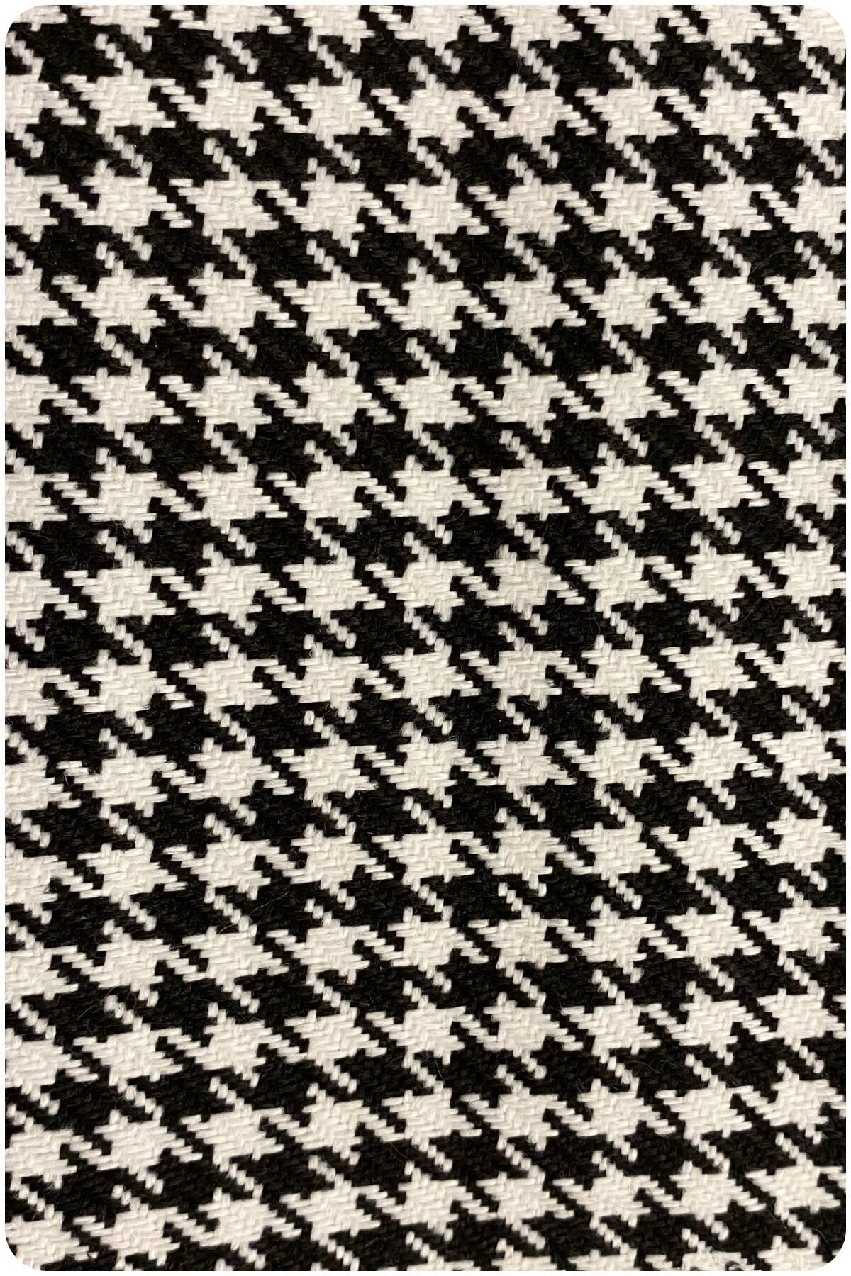 Begonvil Keten Serisi Premium 1. Kalite Döşemelik Kumaş 1) Palmiye Siyah-Beyaz