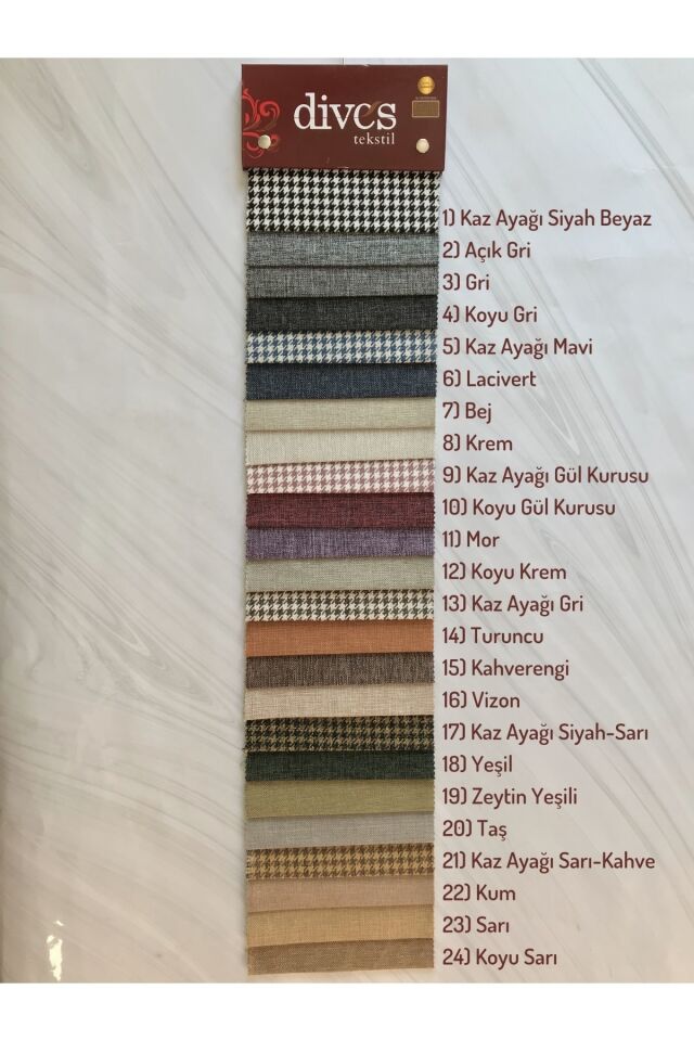 Begonvil Keten Serisi Premium 1. Kalite Döşemelik Kumaş 1) Palmiye Siyah-Beyaz