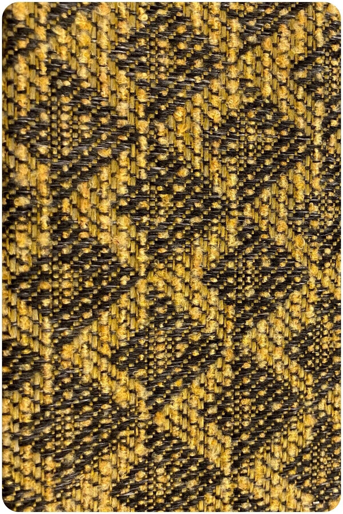 Begonvil Keten Serisi Premium 1. Kalite Döşemelik Kumaş 20) Palmiye Soluk Sarı-Siyah