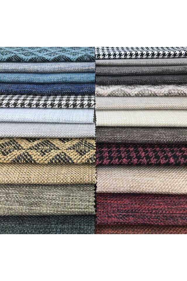 Begonvil Keten Serisi Premium 1. Kalite Döşemelik Kumaş 13) Palmiye Turkuaz-Siyah