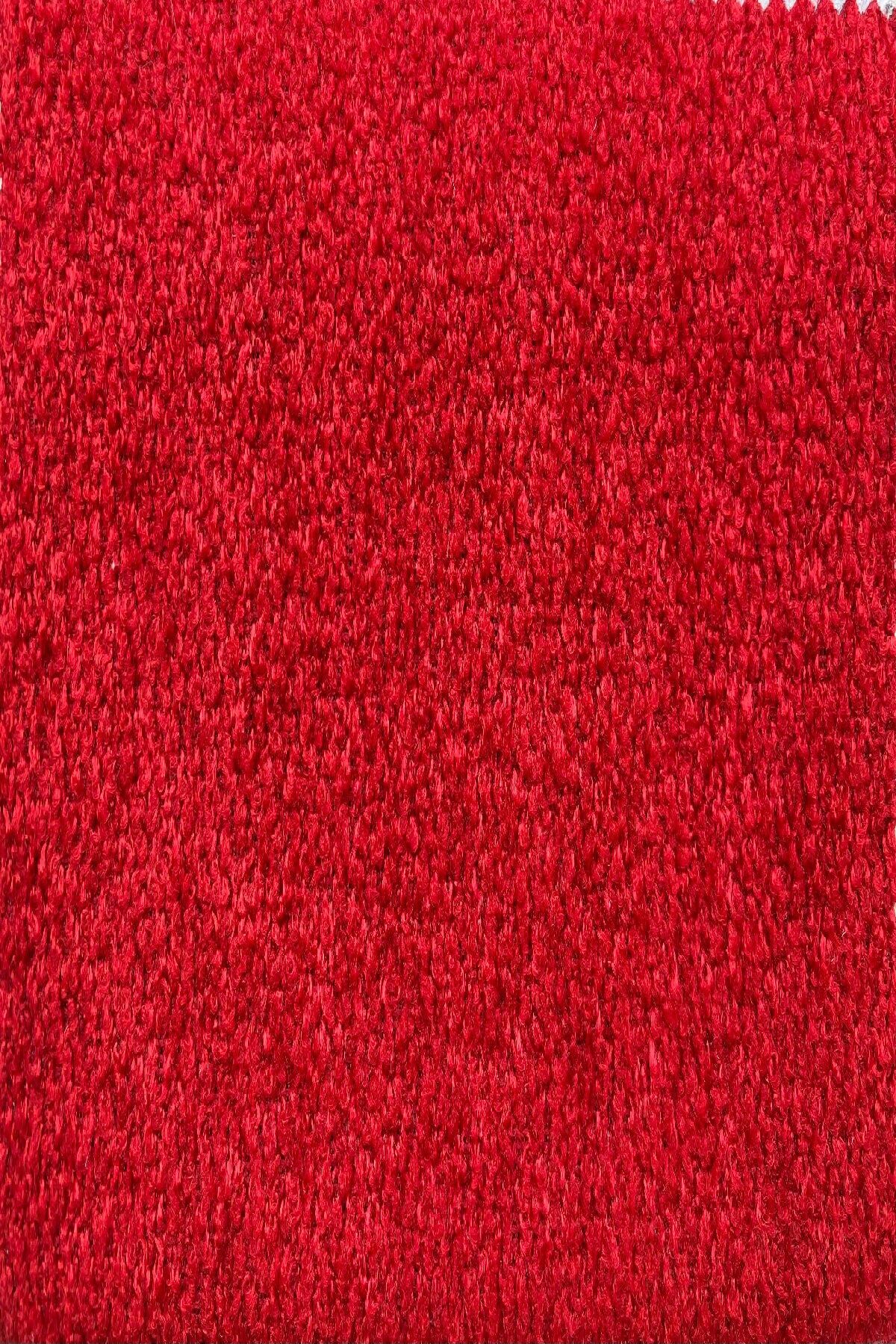 Bukle Yerli Dokuma Dayanıklı Lüks Döşemelik Kumaş Kirmizi