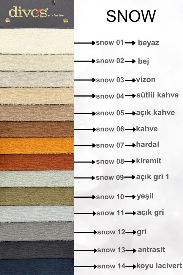 Snow Serisi Premium Kalite Silinebilir Döşemelik Kumaş Hardal