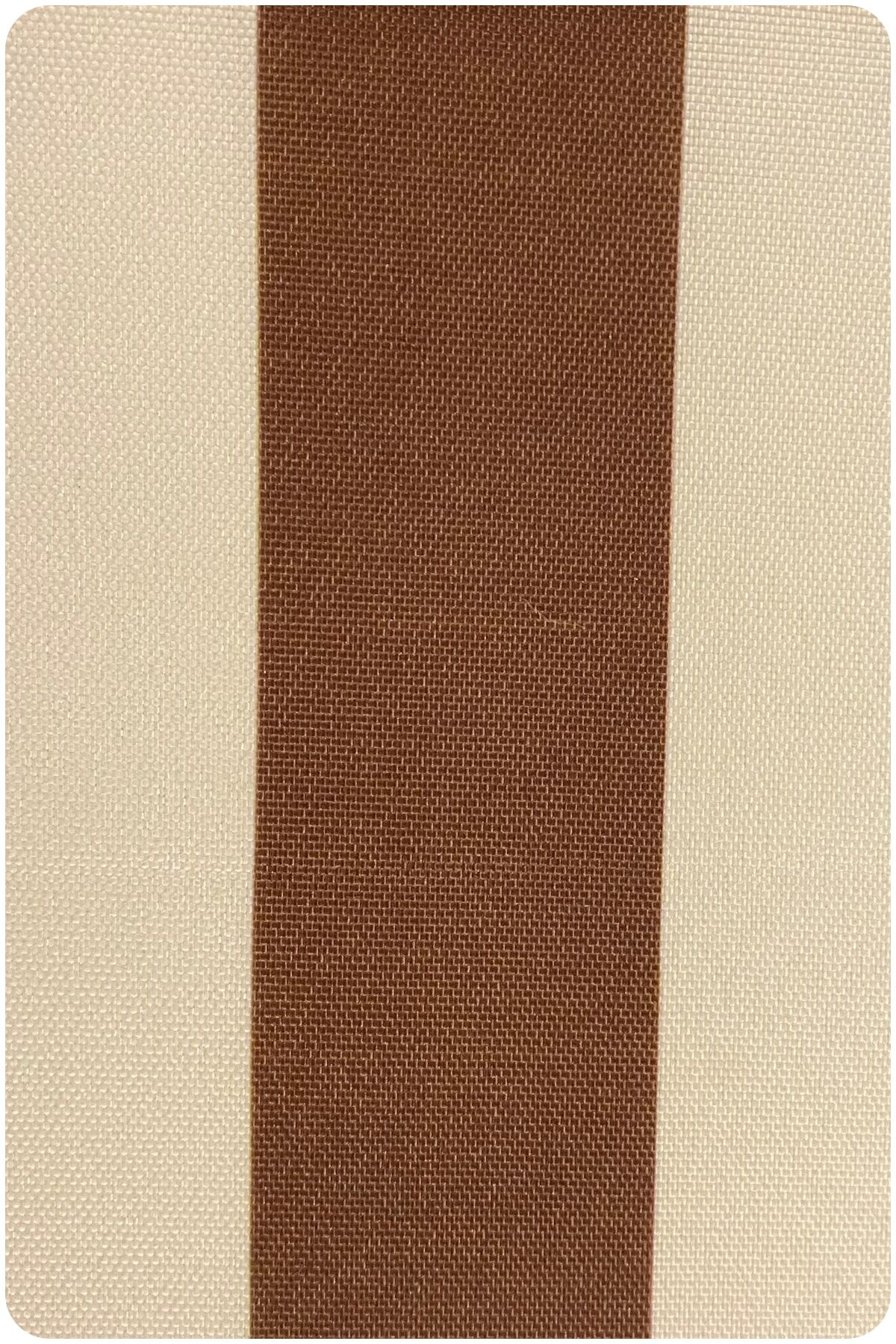 Yakamoz Bahçe Serisi Premium 1. Kalite Döşemelik Dış Mekan Kumaş 19) Kahverengi-Beyaz