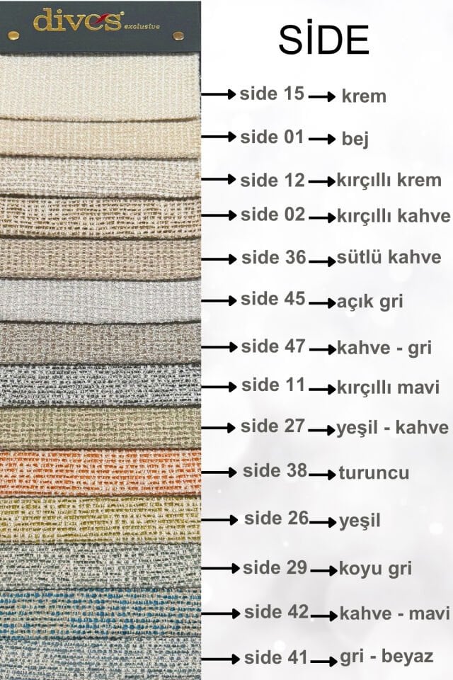 Side Serisi Premium 1.Kalite Silinebilir Döşemelik Dokuma Kumaş Sütlü Kahve