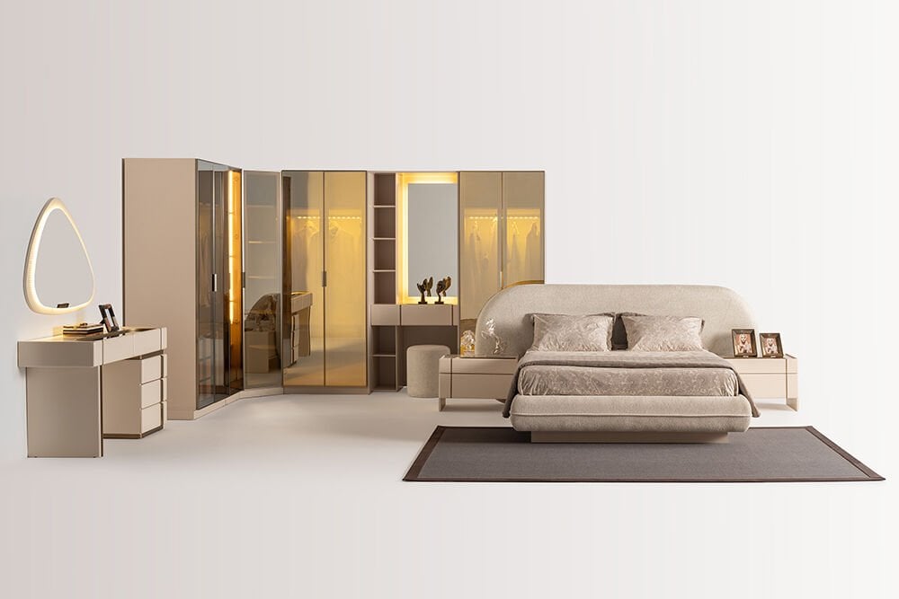 Soft Yatak Odası Set (6 Kapaklı Standart Dolap)