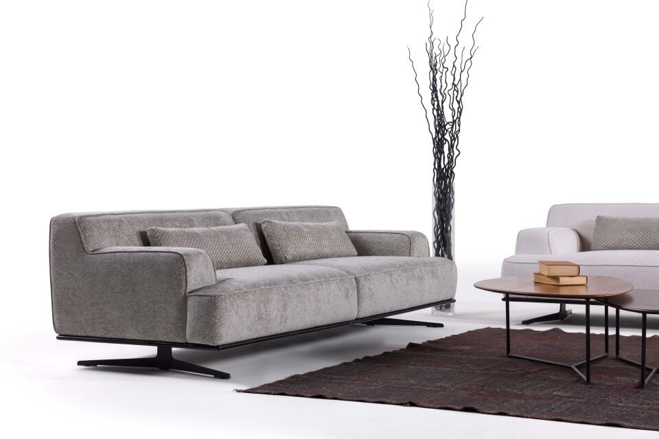 Neon Köşe Takımı Gri 3'lü Koltuk