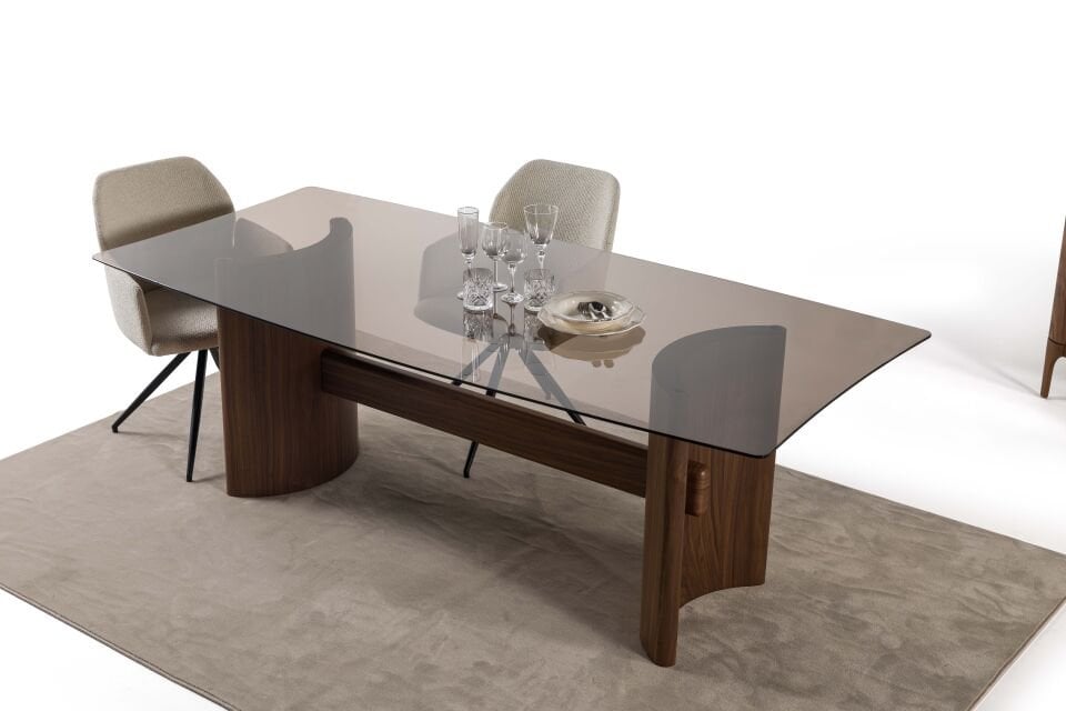 Oslo Yemek Odası Cam Masa