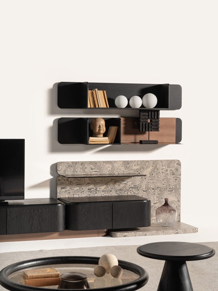 Noa Tv Ünitesi Meşe Üst Blok Raf